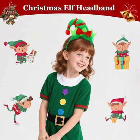 Christmas Headbands for Women Elves Headband Holiday Elf Hair Band Christmas Hair Bands for Women's Hair in Saudi Arabia