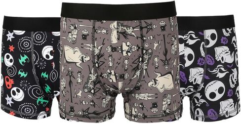 Bioworld Nightmare Before Christmas Jack Skellington Spooky Icons Men's 3-Pack Boxer Briefs in Saudi Arabia