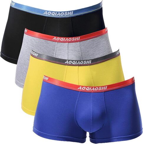 HOOFESAN Men's Underwear Boxer Briefs Pack Soft Breathable Low Rise Trunks Underwear Boxer Briefs for Men Multipack in Saudi Arabia