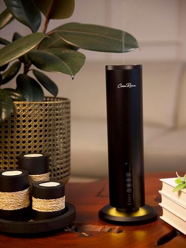 Alto Luxury Table-Top Aroma Oil Diffuser – Waterless Cold-Air Scent Machine with Bluetooth & Touch Panel, Rechargeable Battery, 120ml Cartridge – Black, Up to 1,000 sq. ft in Saudi Arabia