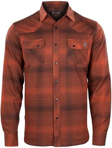 Stone Glacier Timber Butte Long Sleeve Snap Shirt Redstone Plaid 90002-RS in Saudi Arabia
