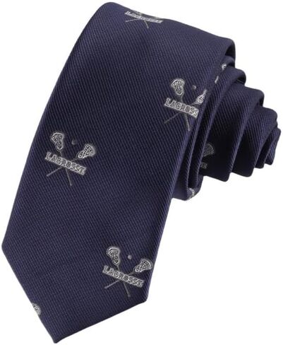 AUSCUFFLINKS Lacrosse Neckties for Men | Woven Skinny Neck Ties | Birthday Present for Dad | Anniversary Present for Husband LACROSSE in Saudi Arabia