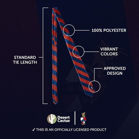 Desert Cactus Beta Theta Pi Neck Tie Beta Fraternity Greek Formal Occasion 100% Polyester Necktie with Logo, Officially Licensed (Style A) in Saudi Arabia