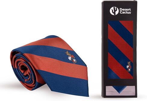 Desert Cactus Beta Theta Pi Neck Tie Beta Fraternity Greek Formal Occasion 100% Polyester Necktie with Logo, Officially Licensed (Style A) in Saudi Arabia