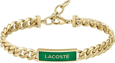 Lacoste Fence Men's Chain Jewelry Bracelet, Lobster Closure, Fashionable Style in Saudi Arabia