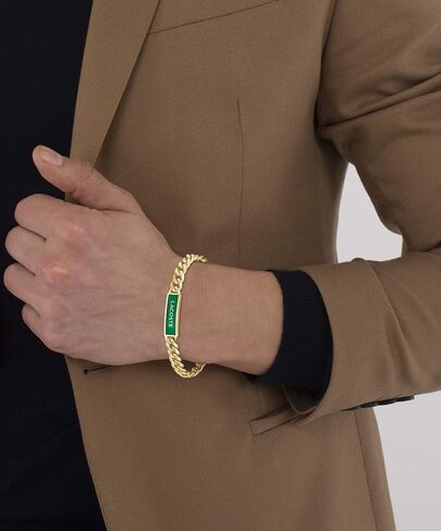 Lacoste Fence Men's Chain Jewelry Bracelet, Lobster Closure, Fashionable Style in Saudi Arabia