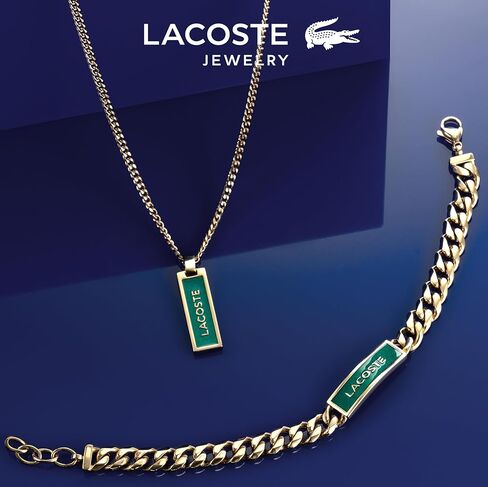 Lacoste Fence Men's Chain Jewelry Bracelet, Lobster Closure, Fashionable Style in Saudi Arabia