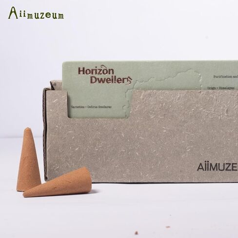 مخاريط بخور الأرز الطبيعي من Aiimuzeum® 30 قطعة - التميز المصنوع يدويًا، حرق طويل مثالي للاسترخاء والتأمل، الغرف العطرية، ديكور المنزل والمنزل لتنقية الهواء (أرز الهيمالايا) in Kuwait