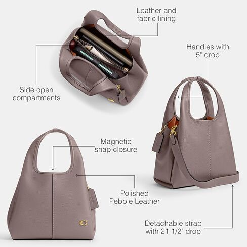 COACH Polished Pebble Leather Lana Shoulder Bag 23 in Saudi Arabia