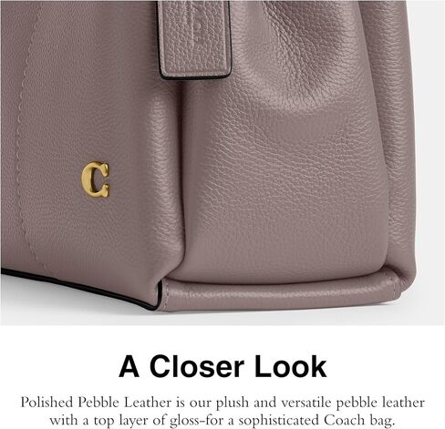 COACH Polished Pebble Leather Lana Shoulder Bag 23 in Saudi Arabia