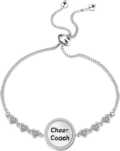 BEKECH Cheerleader Coaches Gift Cheer Coach Bracelet Cheer Coach Jewelry Gift for Coaches Cheer Girl Gift in Kuwait