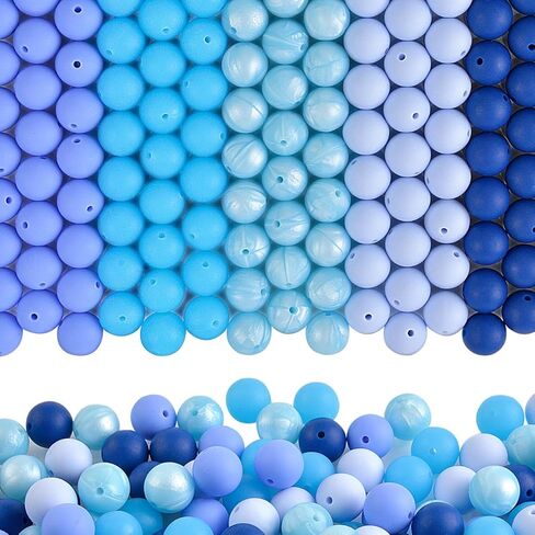 ZIFTY عيد الميلاد سيليكون الخرز 15 مم جولة الخرز البؤري السيليكون مجموعة السائبة مختلطة المطاط فضفاض الخرز لصنع المجوهرات سلسلة المفاتيح قلادة سوار الفن والحرف اليدوية (66PCS) in Kuwait
