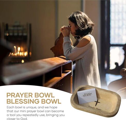 Prayer bowl | prayer gift for women (24 free cards) | religious gifts for women | spiritual gifts for women | christian gifts for women faith (Design-1) in Kuwait