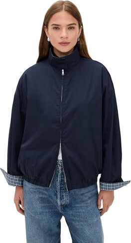 Pixie Market Women's Plaid Contrast Bomber Jacket in Saudi Arabia