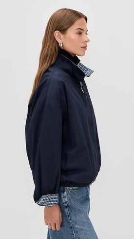 Pixie Market Women's Plaid Contrast Bomber Jacket in Saudi Arabia