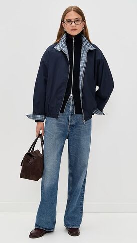 Pixie Market Women's Plaid Contrast Bomber Jacket in Saudi Arabia