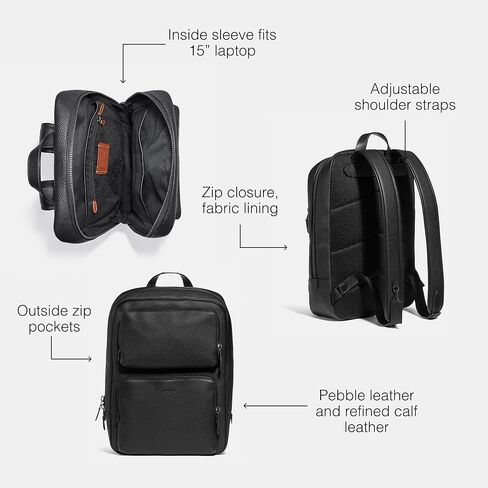 COACH Men's Signature Gotham Backpack, Charcoal/Black, Standard in Saudi Arabia