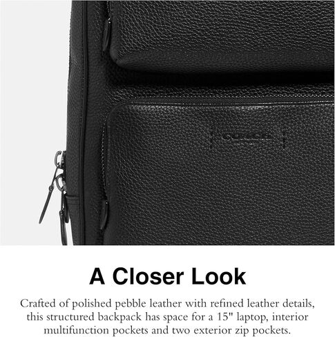 COACH Men's Signature Gotham Backpack, Charcoal/Black, Standard in Saudi Arabia