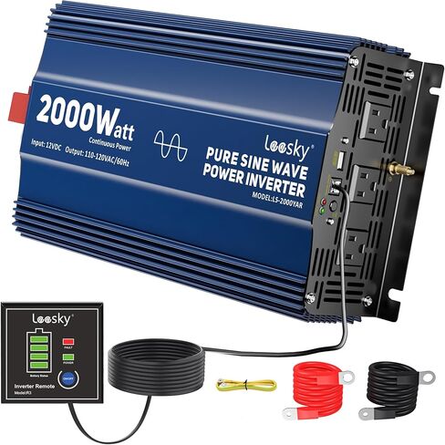 300 watt Pure Sine Wave Car Inverter 12V DC to 110V AC Power Inverter Converter with 30W PD USB-C & QC3.0 Fast Charging & AC Outlet for Vehicle Truck RV in Kuwait