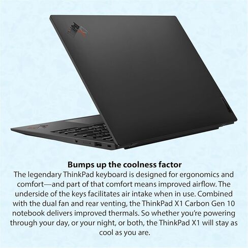 Lenovo ThinkPad X1 Carbon Gen 11 ، 13th Intel I7-1365U ، 14 "عرض Wuxga IPS ، 32 جيجابايت من ذاكرة الوصول العشوائي LPDDR5 ، 1 تيرابايت NVME SSD ، لوحة المفاتيح الخلفية ، قارئ بصمات الأصابع ، W11 Pro ، Black in Saudi Arabia