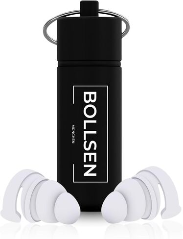 BOLLSEN Life+ Earplugs for Sleeping – Silicone Noise Cancelling Ear Plugs - 24 dB SNR Noise Damping - Comfortable for All Day & Night Wear - Easy Insertion & Removal - Durable & Reusable 100x (1) in Saudi Arabia