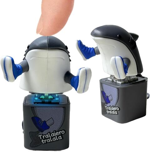 Italian Brainrot Keychain Fidget Toy with Sound & LED Light – Tralalero Tralala Shark, Tung Tung Tung Sahur | Fun, Portable Stress Relief for Kids & Adults (Tralalero Tralala) in Saudi Arabia