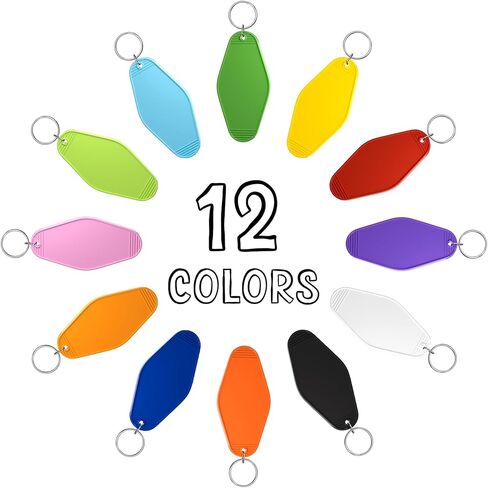 Custom Keychains 30-300PCS, Personalized Photo Key Chain Bulk Double-Sided Printing, 12 Color Vintage Personalized Motel Key Tags Label for Hotel Supplies Event Promotion Gift in Saudi Arabia
