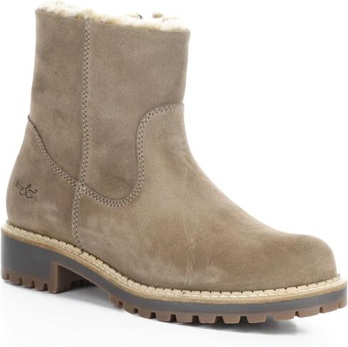 Bos. & Co. Suede/Fantara Faux Fur Side Zip Boots - Calib in Saudi Arabia