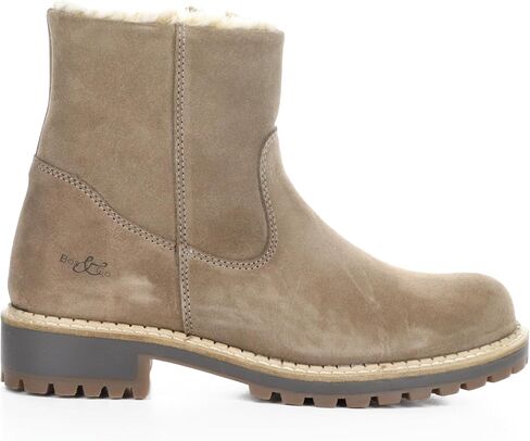 Bos. & Co. Suede/Fantara Faux Fur Side Zip Boots - Calib in Saudi Arabia