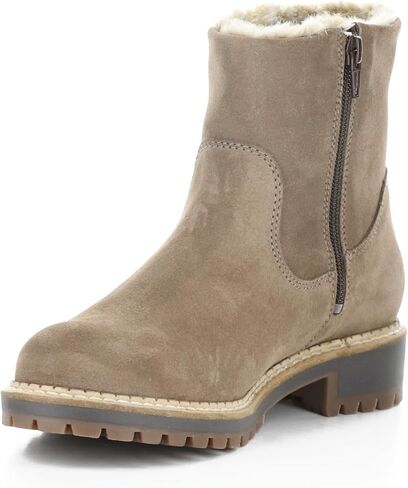 Bos. & Co. Suede/Fantara Faux Fur Side Zip Boots - Calib in Saudi Arabia