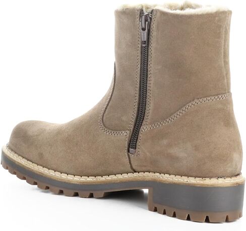 Bos. & Co. Suede/Fantara Faux Fur Side Zip Boots - Calib in Saudi Arabia
