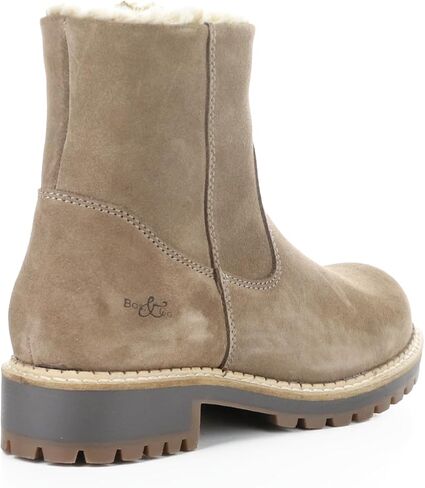 Bos. & Co. Suede/Fantara Faux Fur Side Zip Boots - Calib in Saudi Arabia