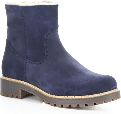 Bos. & Co. Suede/Fantara Faux Fur Side Zip Boots - Calib in Saudi Arabia