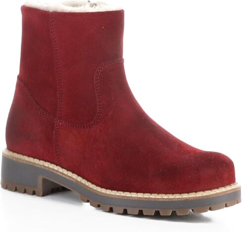 Bos. & Co. Suede/Fantara Faux Fur Side Zip Boots - Calib in Saudi Arabia
