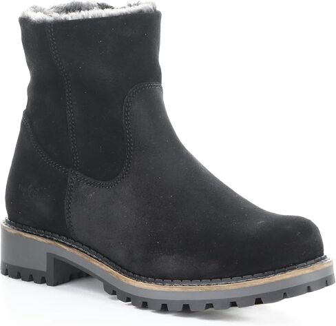 Bos. & Co. Suede/Fantara Faux Fur Side Zip Boots - Calib in Saudi Arabia