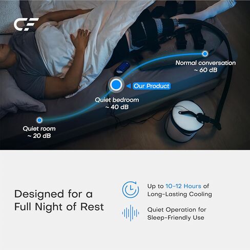 CF-1 Cold Therapy Machine for Knee Surgery Recovery, Quiet Ice Therapy System for Home Bedside Overnight Use with Programmable Timer, Large Capacity Cooling for ACL, TKR, Knee Replacement in Kuwait