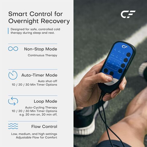 CF-1 Cold Therapy Machine for Knee Surgery Recovery, Quiet Ice Therapy System for Home Bedside Overnight Use with Programmable Timer, Large Capacity Cooling for ACL, TKR, Knee Replacement in Kuwait