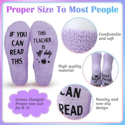 Liitrsh 21 Pcs Teacher Appreciation Gifts Bulk for Christmas Novelty Teacher Socks If You Can Read This Makeup Bags Keychains in Saudi Arabia