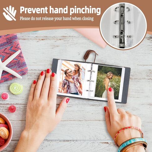Small Photo Album Book, Mini 2x3 Photo Albums for Polaroid Wallet Size Photos, Portable PU Leather Pocket Photo Book for 100 Pics, Gift for Women Mom Friend in Saudi Arabia