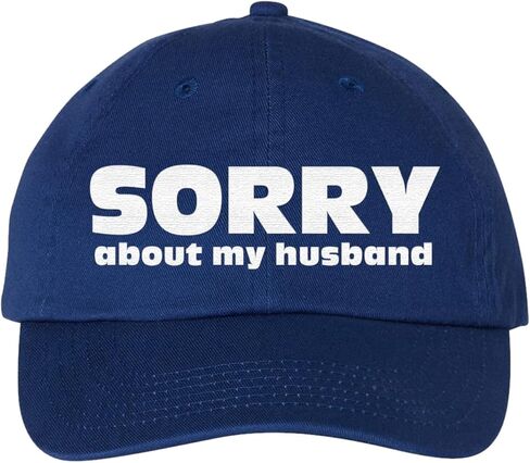 Sorry About My Husband - Embroidered Dad Hat, Royal Blue in Kuwait