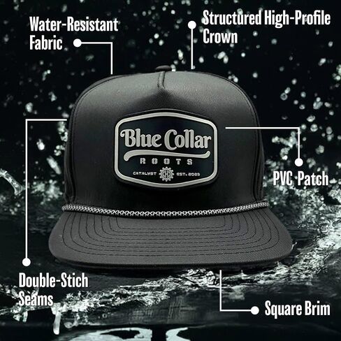 The Foreman Snapback Hat – Roots Collection | Water-Resistant Canvas – Black in Saudi Arabia