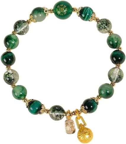 Five Elements Feng Shui Bracelet for Women – Crystal Beaded Energy Bracelet with Imperial Palace-Style Gold-Swallowing Beast, Good Luck, Wealth & Positive Energy in Saudi Arabia