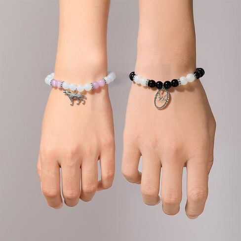 Horror Wolf Inspired Matching Bracelets for Couples Best Friends BFF Friendship Bracelets for Women Men Halloween Christmas Gift in Saudi Arabia