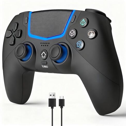 CITNH Wireless Controller لحزمة PS4 2 ، متوافقة مع PlayStation 4/Pro/Slim/PC ، مستشعر حركة مزدوج الصدمة 6 محاور ، وسادة اللمس الحساسة ، مكبر صوت مدمج ومقبس سماعات الرأس 3.5 ملم in Kuwait