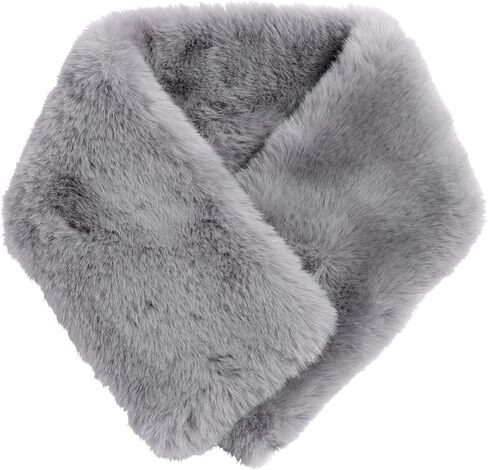 Magnet Faux Fur Tippet Women's Scarf, Thick Neck Wrap, Cold Protection, Warm Collar Winter Snood in Saudi Arabia