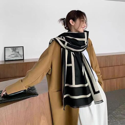 Scarf Chic Fashionable Women's Wrap Warm Winter Accessory Elegant Decorative Neckwear for Work Travel Party Christmas New Year Valentine's Day Gift for Her Women Friends Colleagues in Saudi Arabia