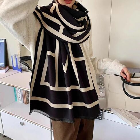 Scarf Chic Fashionable Women's Wrap Warm Winter Accessory Elegant Decorative Neckwear for Work Travel Party Christmas New Year Valentine's Day Gift for Her Women Friends Colleagues in Saudi Arabia
