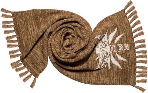 JINX The Witcher 3 White Wolf Fringed Knit Scarf, Brown, 70" x 16" in Saudi Arabia
