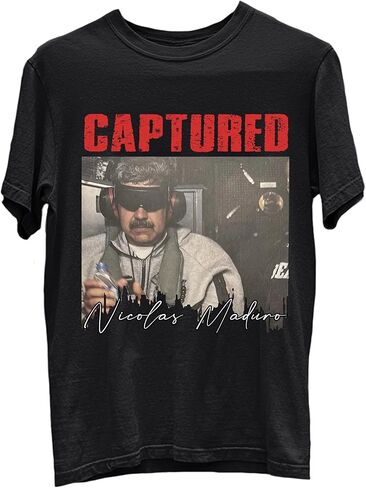 Funny Maduro Arrest USA Venezuela T-Shirt, Venezuela Libre Captured Live Maduro T-Shirt Design, Venezuelan Freedom 2026 Multi in Saudi Arabia