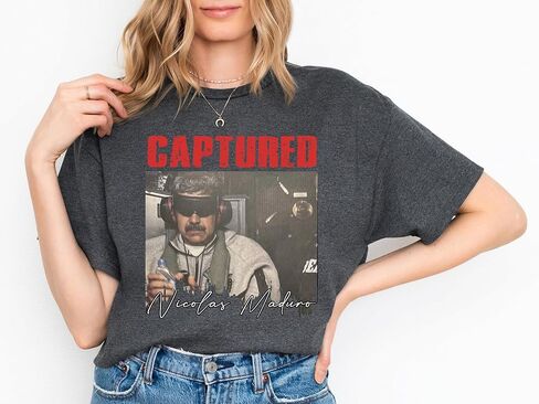 Funny Maduro Arrest USA Venezuela T-Shirt, Venezuela Libre Captured Live Maduro T-Shirt Design, Venezuelan Freedom 2026 Multi in Saudi Arabia